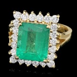 Emerald & Diamonds Stunning huge emerald surrounded by diamonds